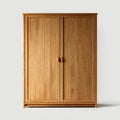Armoire de chambre 2 portes en chêne massif naturel 120 x 60 x 200 cm rectangulaire