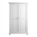 Armoire de chambre 2 portes blanche 100 x 55 x 200 cm en panneaux MDF rectangulaire